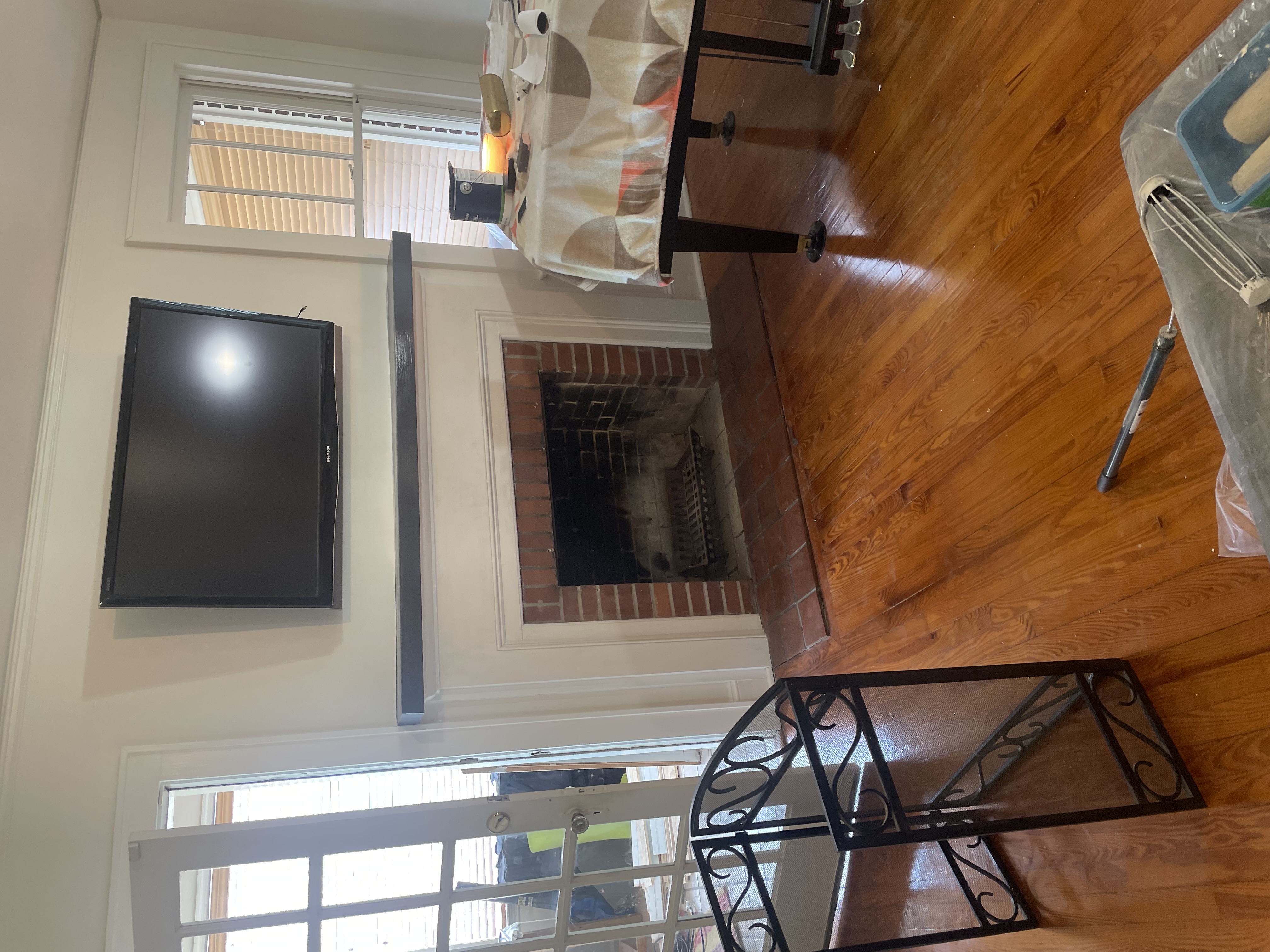Fireplace after